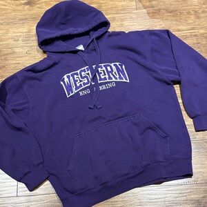 Men's Purple Western University Engineering Hoodie